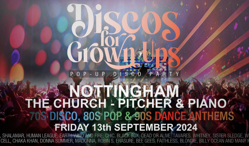 Nottingham Discos for Grown ups - The Church Pitcher & Piano